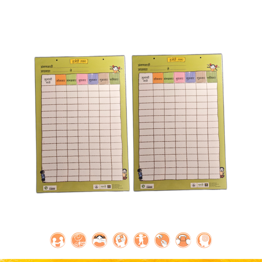Attendance Chart A3 Set I हजेरी तक्ता A3 सेट